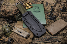 ROGAN Field Knife (RFK-PRO) Comes with sheath and belt clip.