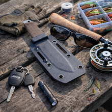 ROGAN Field Knife (RFK-PRO) Comes with sheath and belt clip.