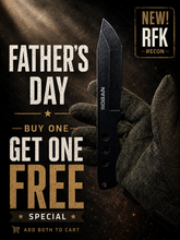 FATHER'S DAY BOGO SALE! (Add both to cart) ROGAN Field Knife - RECON (Comes with sheath and belt clip.)